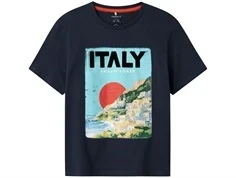Name It t-shirt navy blazer med Italien print